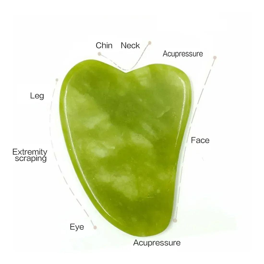 3er Faszien Gesichtsmassage Set (Gua Sha und Beautyroller)