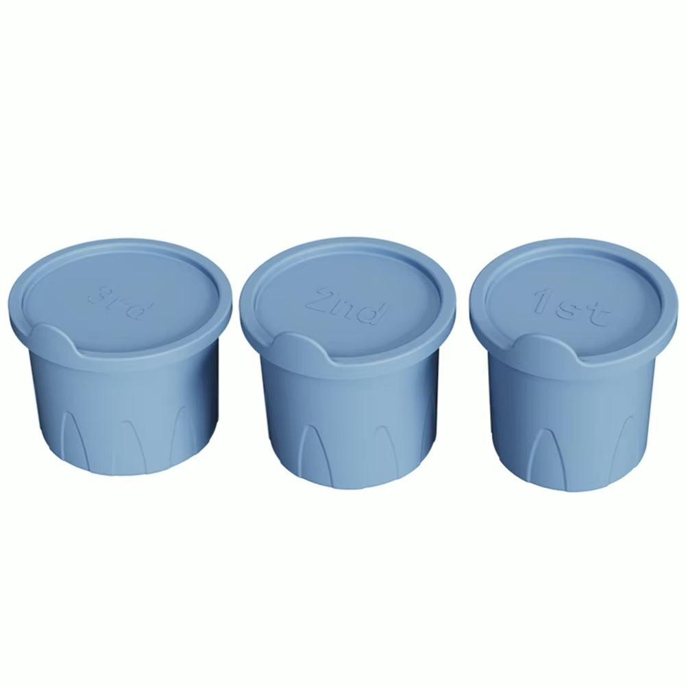 Eiswürfel Silikon Formen für Thermo Becher (3er Zylinder)